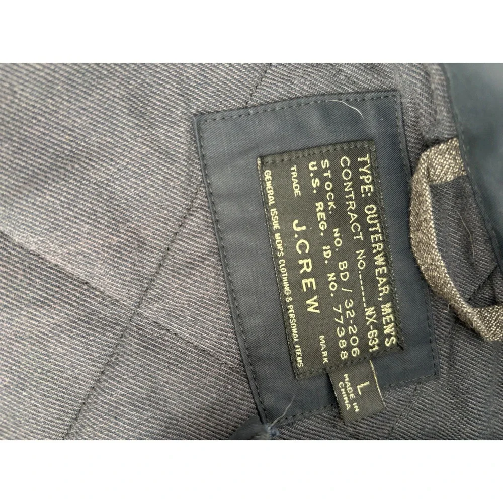 J.Crew Mens Walker Vest Navy Blue Quilted Full Zip Pockets Large NX-631